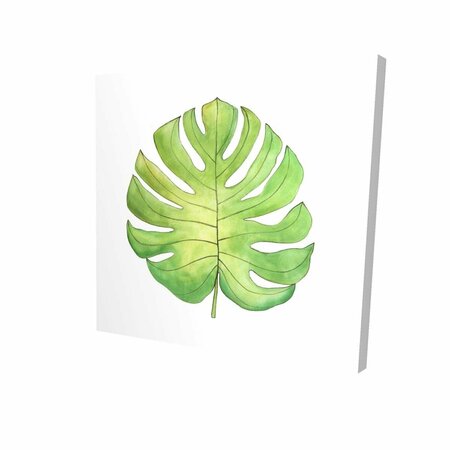 BEGIN HOME DECOR 12 x 12 in. Tropical Leaf-Print on Canvas 2080-1212-FL217
